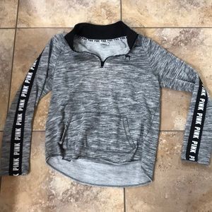 VS Pink Marled Half Zip M